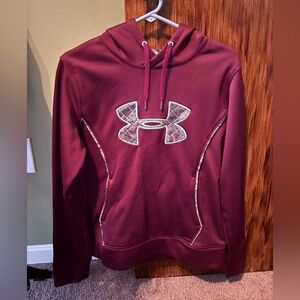 Under Armour hoodie maroon and camo size medium